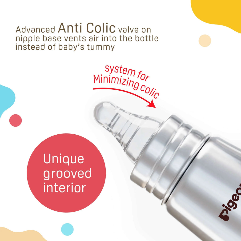 Slim Neck Steel Feeding Bottle 220ml Y