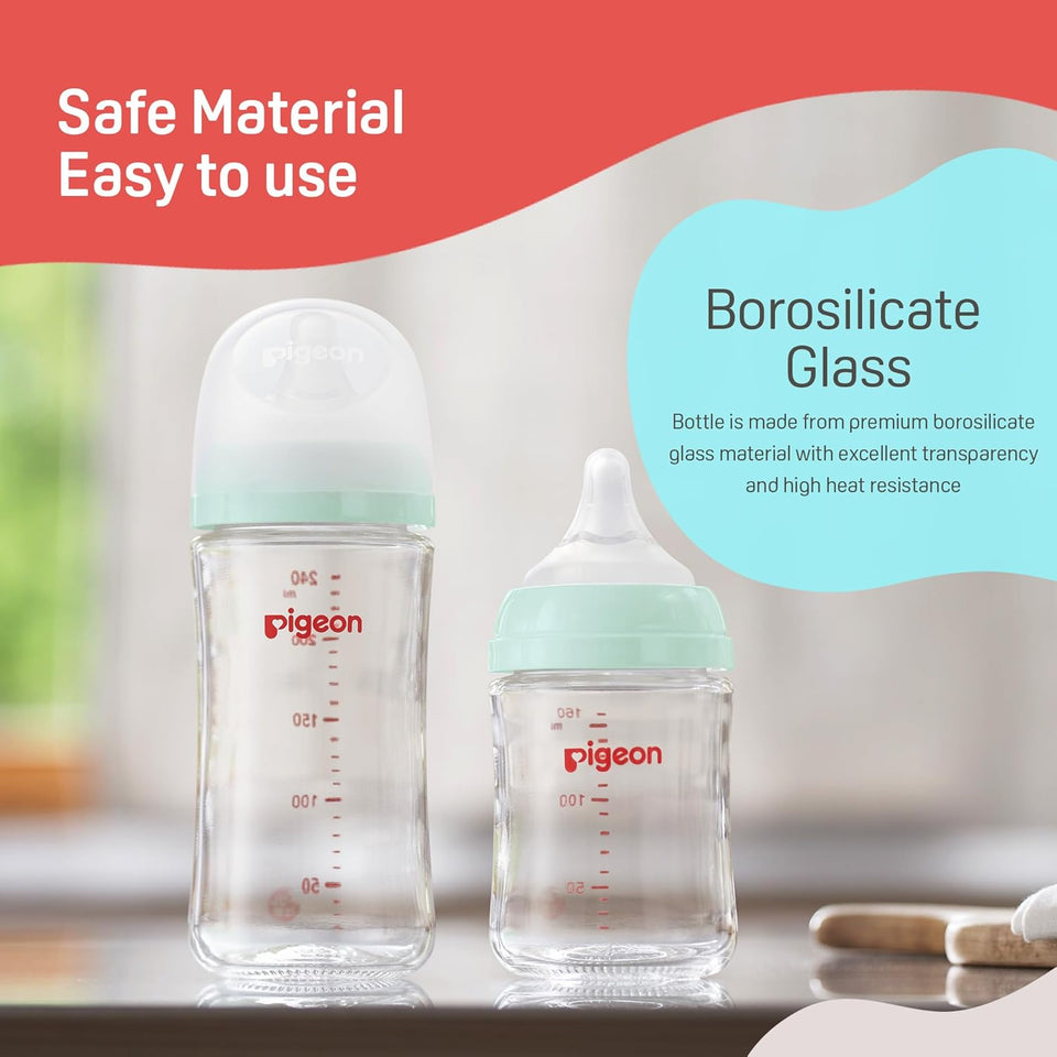 PIGEON GLASS FEEDING BOTTLES FOR BABY