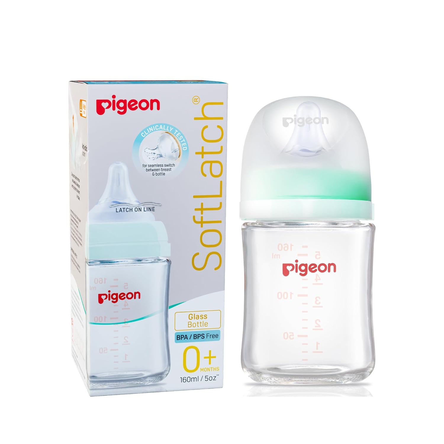 Pigeon Wide Neck Glass Feeding Bottle